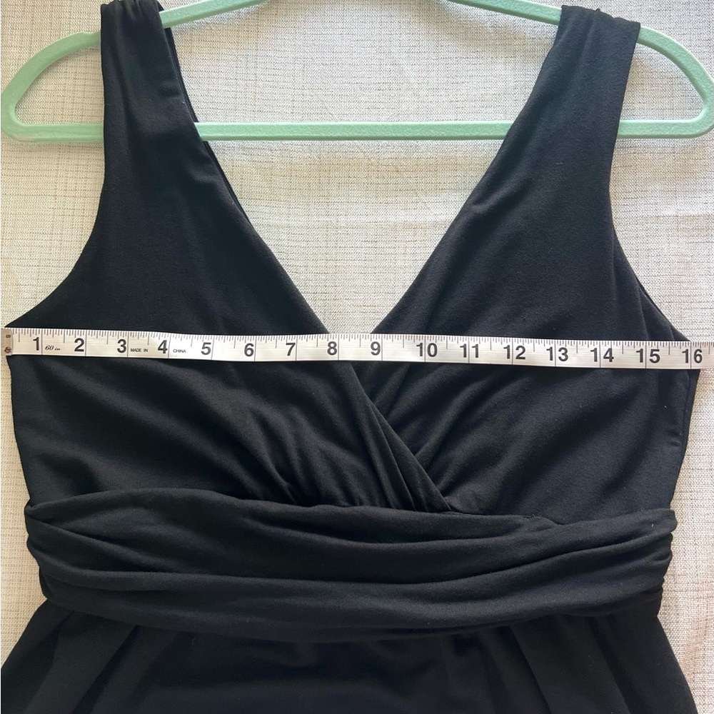 Boden Black Knit Maxi Dress Sleeveless V Neck Cotton Blend SZ 8 EUC - Picture 7 of 9